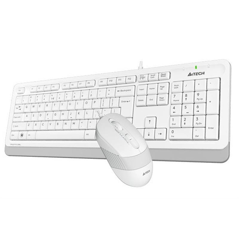Комплект (клавіатура, миша) A4Tech F1010 White