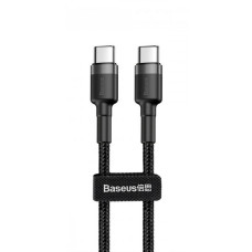 Кабель Baseus Cafule Type-C to Type-C PD 2 60W (1m) gray/black (CATKLF-GG1)