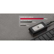 Накопичувач зовнішній SSD Portable USB 2.0ТB Kingston XS2000 BoC Silver (SXS2000/2000GA)