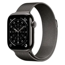 Apple Watch Series 11 GPS + Cellular 46mm Slate Tit. Case w. Slate Milanese Loop - M/L (MFD44)