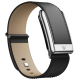 WHOOP LeatherLuxe Straight Band | Black/Cream with Titanium - Size L для WHOOP 5 (810114362143)