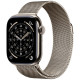 Apple Watch Series 11 GPS + Cellular 46mm Natural Tit. Case w. Natural Milanese Loop - M/L (MFD04)