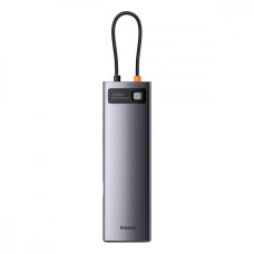 USB-Хаб Baseus Metal Gleam Series 12-in-1 (Type-C to HDMI+USB3.1*2+USB3.0*2+Type-C 3.1+PD+RJ45+SD/TF gray (WKWG020213)