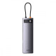 USB-Хаб Baseus Metal Gleam Series 12-in-1 (Type-C to HDMI+USB3.1*2+USB3.0*2+Type-C 3.1+PD+RJ45+SD/TF gray (WKWG020213)