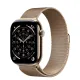 Apple Watch Series 11 GPS + Cellular 46mm Gold Tit. Case w. Gold Milanese Loop - M/L (MFD84)