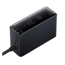 МЗП Baseus Digital GaN Intelligent Desktop Fast Charger 240W (3xType+C+USB+DC) (With Cable DC to DC black (P10163901113-00)