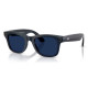 Ray-Ban Meta Wayfarer Gen2 Large Shiny Cosmic Blue/Clear Sapphire (RW4012 6628MF 53-22)