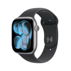 Apple Watch Series 11 GPS + Cellular 42mm Space Grey Alu. Case w. Black S. Band - S/M (MF8A4)