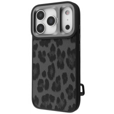 Чохол Kajsa Leopard Pattern with Magnetic Ring iPhone 17 Pro black (65333)