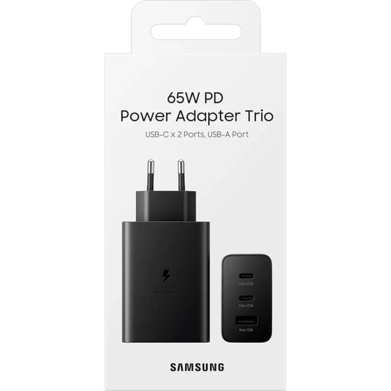 Зарядний пристрій Samsung 65W Trio (EP-T6530NBEGEU) Black