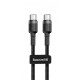 Кабель Baseus Cafule Type-C to Type-C PD 2 60W (1m) gray/black (CATKLF-GG1)