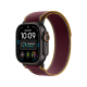 Смарт-годинник Apple Watch Ultra 4 49mm Black Titanium Case with Burgundy Trail Loop - M/L (MJC44)