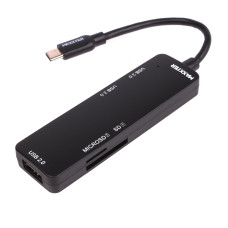 USB-хаб Maxxter USB Type-C 5-в-1 Black (HU3C-3PTF-01)