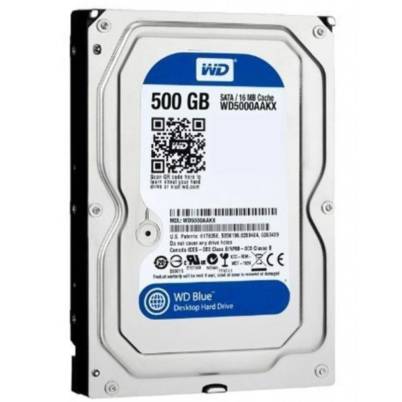 Накопитель HDD SATA  500GB WD Blue 7200rpm 16MB (WD5000AAKX) Refurbished