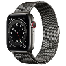 Apple Watch Series 6 GPS + Cellular 40mm Graphite Stainless Steel Case with Graphite Milanese Loop (MG2U3/M06Y3)