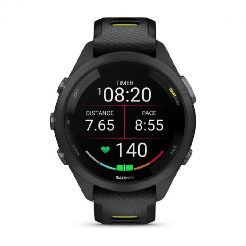 Garmin Forerunner 265S Black Bezel and Case w. Black/Amp Yellow S. Band (010-02810-03,010-02810-13)
