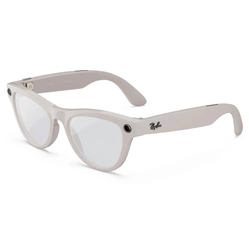 Ray-Ban Meta Skyler Gen2 Standard Shiny Chalky Gray Frame / Clear to Sapphire Transitions Lenses (RW4014 6700MF 52-20)