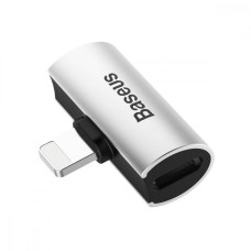 Перехідник AUX Baseus L46 Lightning to Lightning + Lightning silver/black (CAL46-S1)