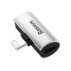 Перехідник AUX Baseus L46 Lightning to Lightning + Lightning silver/black (CAL46-S1)