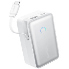 Power Bank Anker Nano 10000mAh 45W Built-In USB-C Cables White (A1638H21)