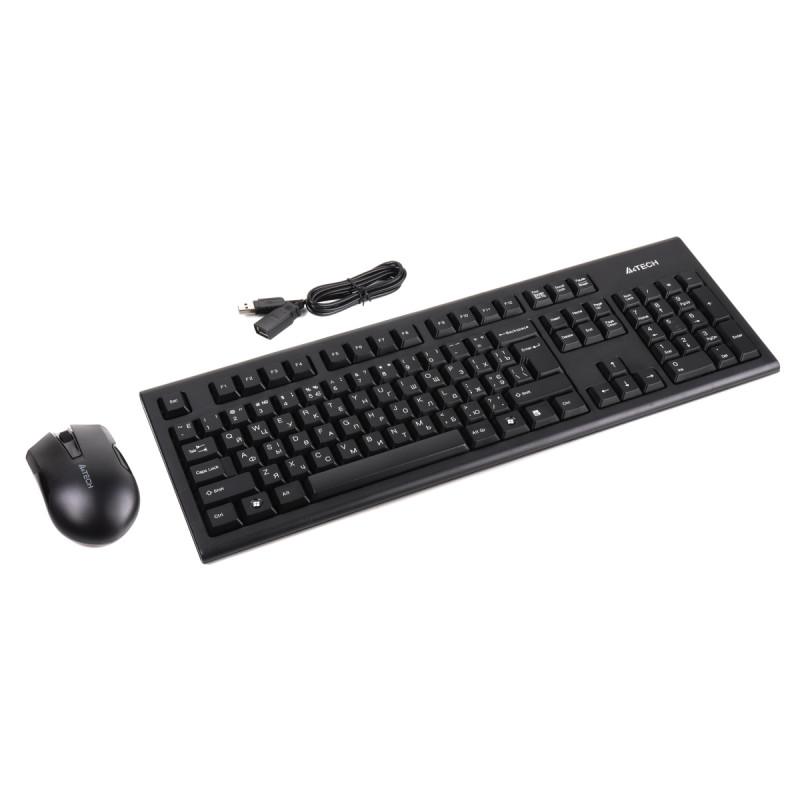 Комплект (клавіатура, миша) бездротовий A4Tech 3000N Black USB