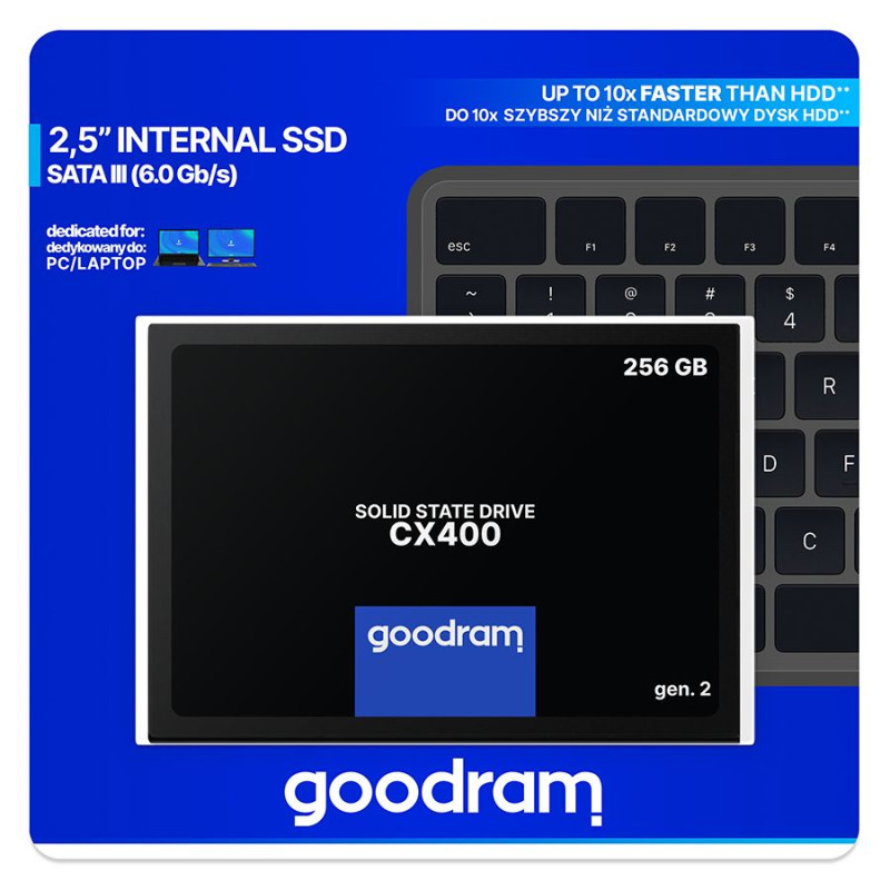 Накопичувач SSD  256GB Goodram CX400 Gen.2 2.5