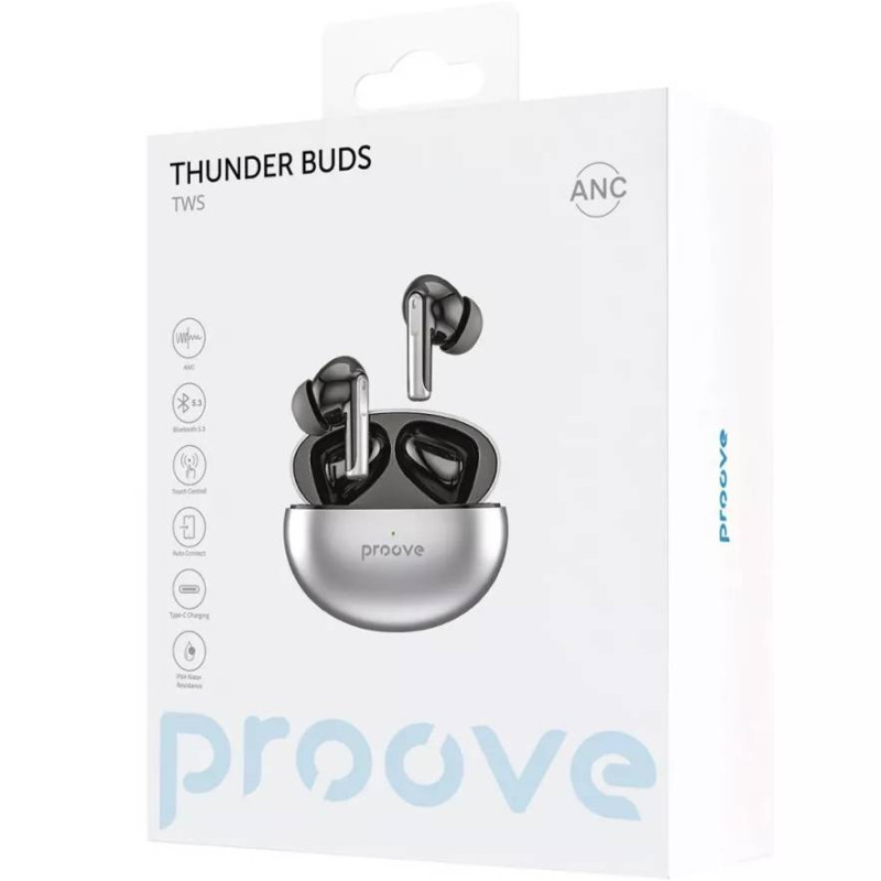 Proove Thunder Buds TWS with ANC (Silver)