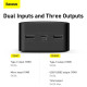 Портативный аккумулятор BASEUS Bipow Digital Display Power bank 30000mAh |2USB/1Type-C, 3A/15W, QC| (PPDML-K01) Black