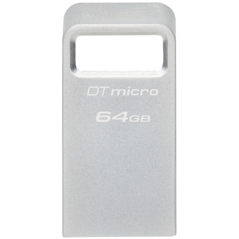 Накопичувач Kingston 64GB USB 3.2 Type-A Gen1 DT Micro R200MB/s Metal
