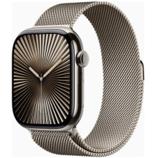 Apple Watch Series 10 GPS + Cellular 46mm Natural Titanium Case with Natural Milanese Loop - S/M (MC7Q4)
