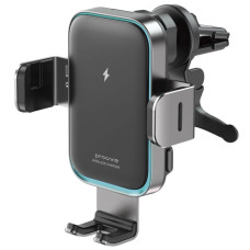 Автомобільний тримач з Бездротовим ЗП Proove Triple Clamp Pro 15W metal gray (WHTP15010004)