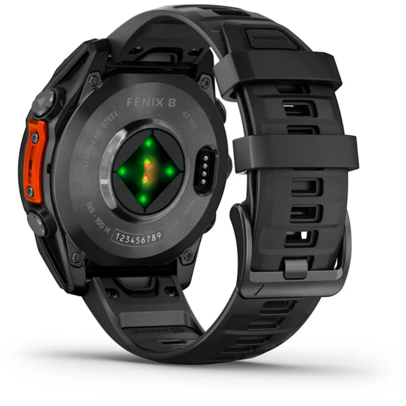 Garmin Fenix 8 47mm AMOLED Slate Gray with Black Silicone Band (010-02904-00)