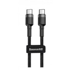 Кабель Baseus Cafule Type-C to Type-C PD 2 60W (2m) gray/black (CATKLF-HG1)