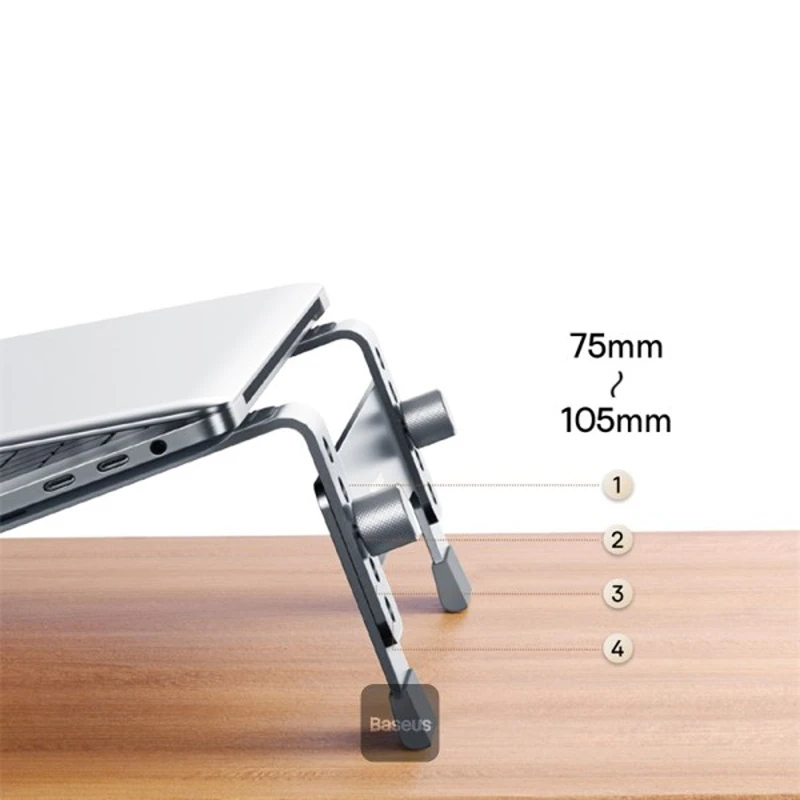 Підставка для ноутбука Baseus UltraStable (4-Gear Adjustable) (B10053100811-00) (Space grey)