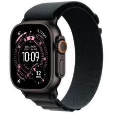 Apple Watch Ultra 3 GPS + Cellular 49mm Black Tit. Case w. Black Alpine Loop - Large (MF0X4)