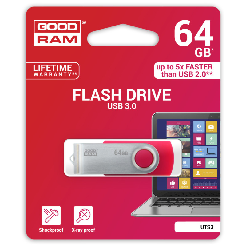 Флеш-накопичувач USB3.2 64GB Goodram UTS3 (Twister) Black (UTS3-0640K0R11)