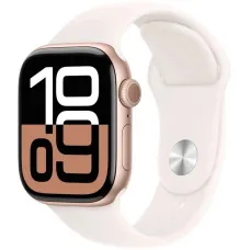Apple Watch Series 10 GPS + Cellular 42mm Rose Gold Alu. Case w. Light Blush Sport Band - S/M (MWX93)