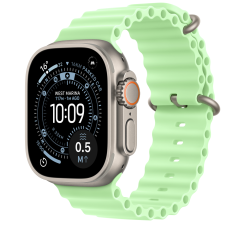Apple Watch Ultra 3 GPS + Cellular 49mm Natural Tit. Case w. Neon Green Ocean Band (MGCF4)