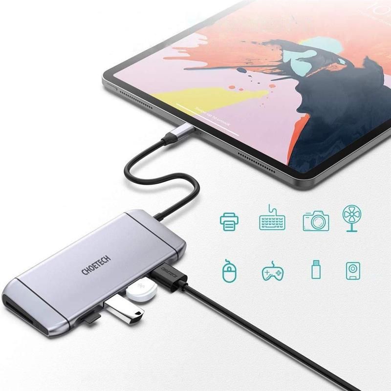 USB-хаб Choetech HUB-M15 USB Type-C 9-в-1