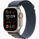 Apple Watch Ultra 2 GPS + Cellular, 49mm Titanium Case with Blue Alpine Loop - Medium (MREP3)