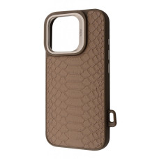Чохол Kajsa Snake Pattern with Magnetic Ring iPhone 16 Pro Max desert titanium (59669)