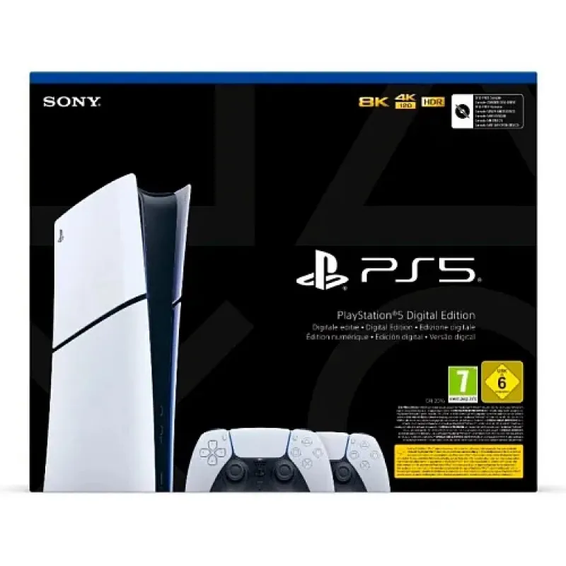 Sony PlayStation 5 Slim Digital Edition 1TB + DualSense Wireless Controller (CFI-2016)