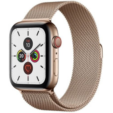 Apple Watch Series 5 GPS + LTE 44mm Gold Stainless Steel Case with Gold Milanese Loop (MWW62, MWWJ2)