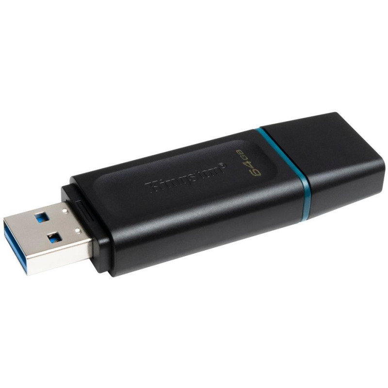 Флеш-накопитель USB3.2 64GB Kingston DataTraveler Exodia Black/Teal (DTX/64GB)