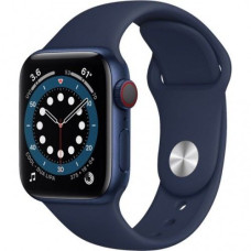 Apple Watch Series 6 GPS + Cellular 40mm Blue Aluminum Case with Deep Navy Sport Band (M02R3/M06Q3)