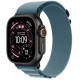 Apple Watch Ultra 3 GPS + Cellular 49mm Black Tit. Case w. Light Blue Alpine Loop - Large (MG9M4)