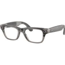 Ray-Ban Meta Blayzer Optics Gen2 Standard Matte Transparent Ice Grey / Clear Lenses (RW7001 8529 50-19)