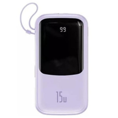 Power Bank Baseus Qpow Digital Display 10000mAh 15W with Lightning Cable (PPQD050105) Purple