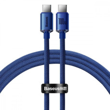 Кабель Baseus Crystal Shine Series Fast Charging Type-C to Type-C 100W (1.2m) blue (CAJY000603)