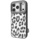 Чохол Kajsa Leopard Pattern with Magnetic Ring iPhone 17 Pro gray (65333)
